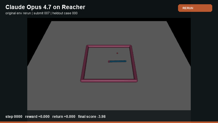 Claude Opus 4.7 Policy rerun in Reacher