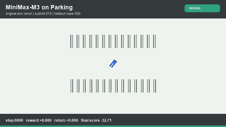 MiniMax-M3 Policy rerun in Parking